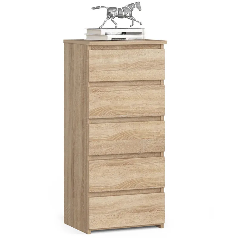 Komoda CL5 Dąb Sonoma 40 cm 5 szuflad kolor Dąb Sonoma mat 40x35x92 cm Sprawdź teraz