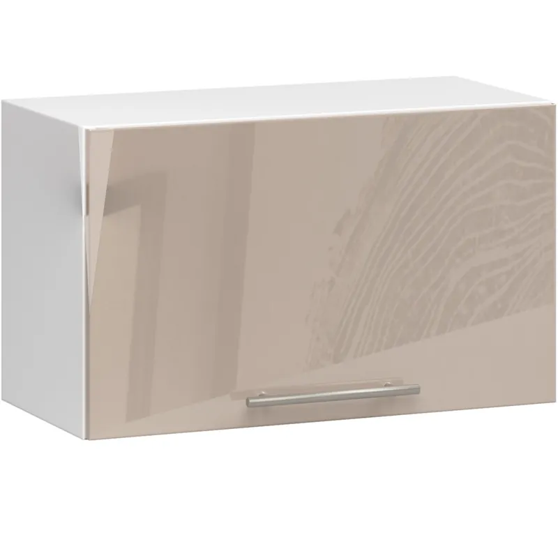 Szafka kuchenna okapowa W60 system OLIWIA Biała 60 cm 1 drzwi kolor Cappuccino Połysk 1 półka 60x30x29 cm Hit sprzedaży