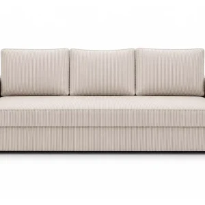 Kanapa Mirea – rozkładana sofa 3-osobowa z funkcją spania i pojemnikiem na pościel 196×145 cm Bezpieczna płatność